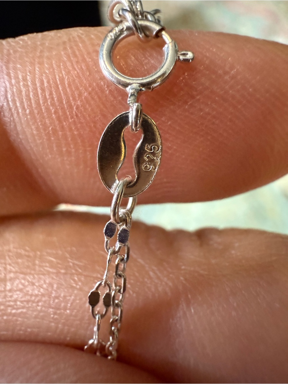 Delicate 925 Sterling Silver Layered Heart Necklace - Picture 6 of 10